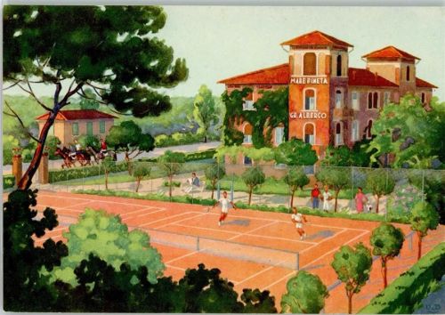 Cervia Hotel Mare e Pineta , Tennisplatz , Erhaltung I AK