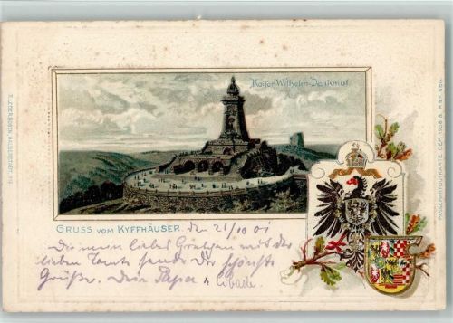 Kyffhäuser 1901 Passepartout Kaiser Wilhelm-Denkmal