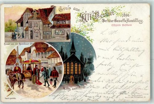 Treptow 1896 Verlag Wendisch Alt Berlin Spandauerdtr. AK