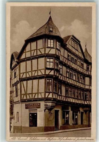Kassel Eckhaus Tapeten Handlung Fachwerk Weißer Hof