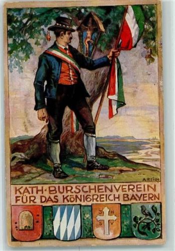 sign. Albert Reich Katholischer Burschenverein Bayern AK