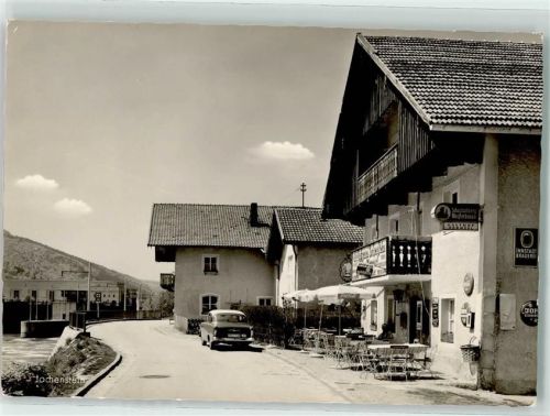Jochenstein Pension Gasthaus Kornexl Auto Terrassse Emailleschild Brauerei