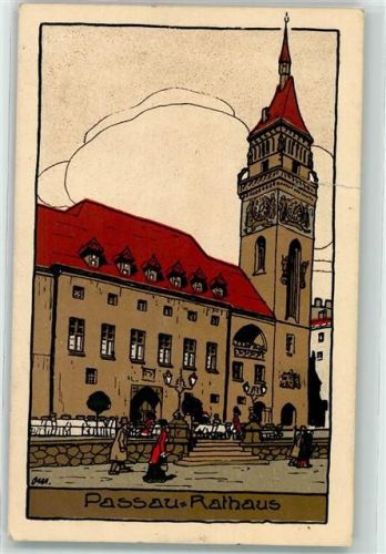 Passau Rathaus Stempel Ers. Batl K.B. 20. Inf.Regt Prinz Franz