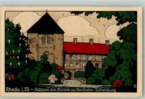 Rheda 1931 Schloss des Fürsten zu Bentheim AK