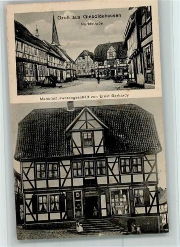 Gieboldehausen Marktstraße Manufacturwarengeschäft von Ernst Gerhardy 2-Bildaufnahme