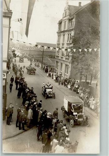 48691 W4426 Vreden Privatfoto AK Blumenkorso 1925 Haltestelle Straßenbahn Ort handschriftlich