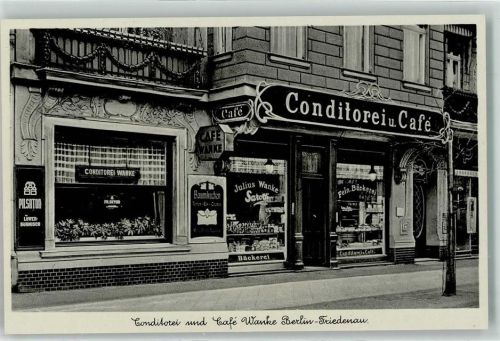 Friedenau Conditorei-Cafe Wanke Emailleschild