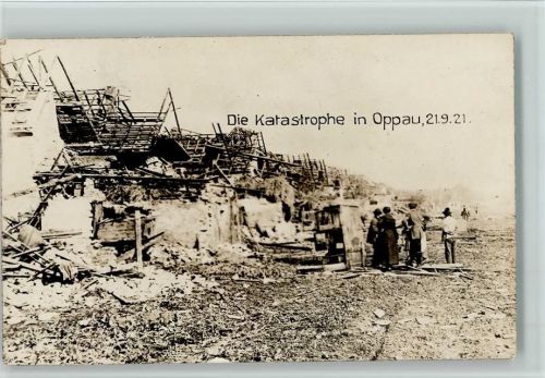 Oppau Explosion - Katastrophe 1921 , gute Erhaltung AK