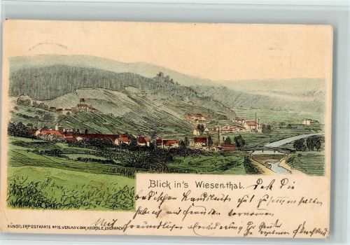 Lörrach 1898 Künstlerkarte Nr. 15 - Wiesenthal AK