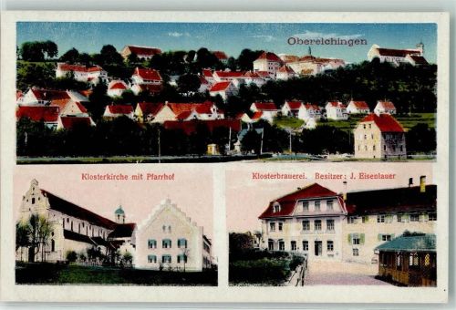 Oberelchingen Klsoterkirche mit Pfarrhof Klosterbrauerei