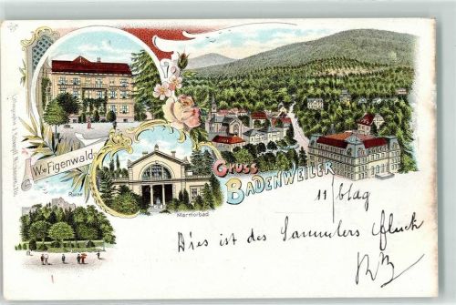 Badenweiler 1899 Burgruine Mamorbad