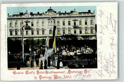 Wien 1903 Gustav Todt`s Hotel Etablissenent Hietzinger Hof