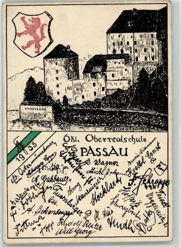 Passau 1935 6. Klasse Oberrealschule 1935 Pennäler Studentika