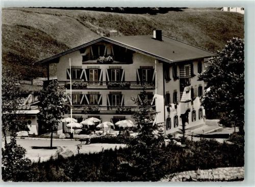 Inzell Gasthaus Schmelz Bes. Fam. A. Keßler Wandbemalung Terrasse