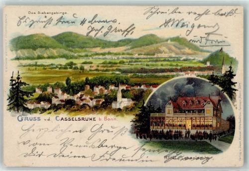 Bonn 1899 Hotel Casselruhe bei Nacht