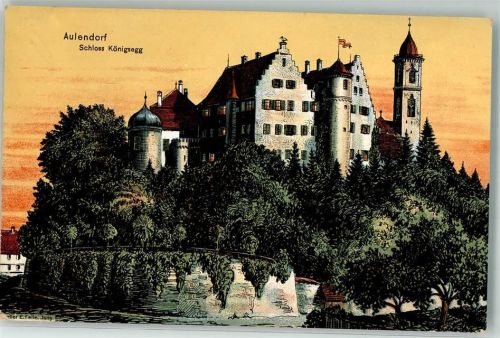88326 W7960 Aulendorf , Württ Künstlerkarte Schloß Königsegg