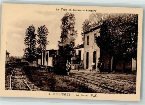 Molieres La Gare Bahnhof Dampflokomotive
