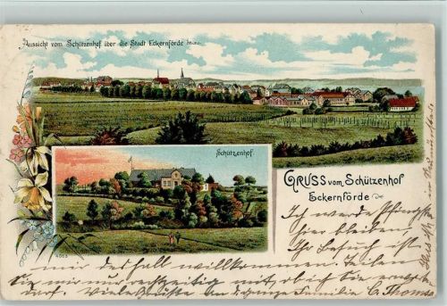 Eckernförde 1902 Gruss aus - Schützenhof AK
