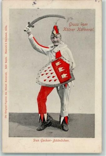 W5000 Köln, unsortiert Das Gecken Baändchen AK Karneval 1907