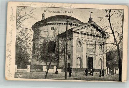 Skierniewice 1915 Kirche Feldpost WK I 50 Res.Div.