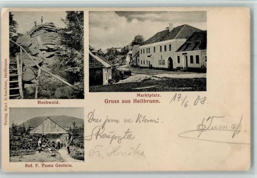 1908 Marktplatz, Ref.F. Tuma Gestein , Hochwald AK