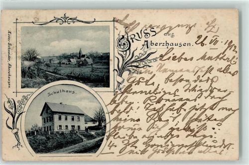 Aberzhausen 1912 Schulhaus