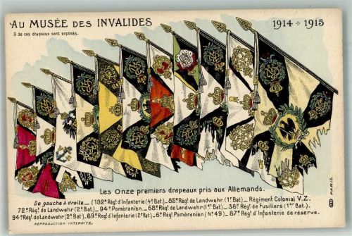 Les onze premiers drapeaux pris aux Allemands Regimenter