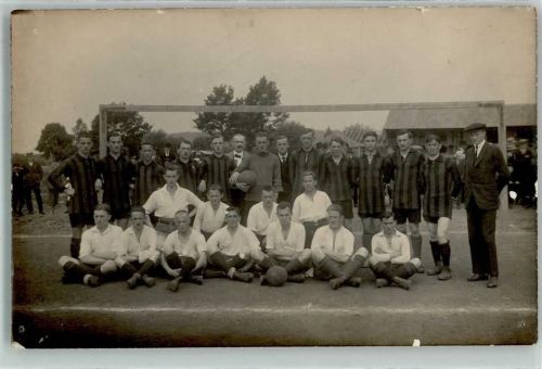 Deggendorf Fußball-Mannschaft Gruppenfoto Ort handschriftlich