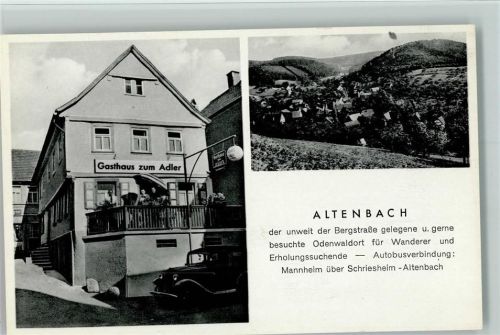 Altenbach 1954 Gasthaus z. Adler , sehr gute Erhaltung AK