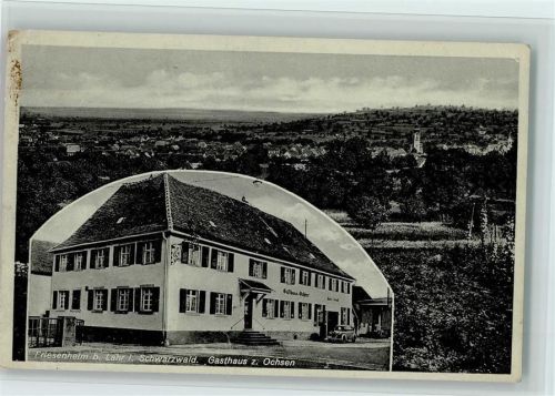 Friesenheim 1933 Gasthaus zum Ochsen, Eckknick