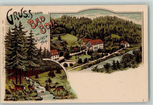 Bad Boll 1898 Gruss aus - Wutachtal AK