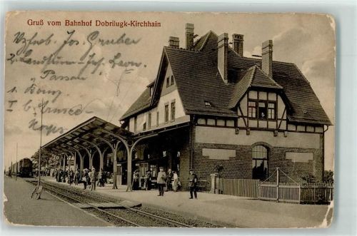 03253 O7981 Doberlug-Kirchhain 1914 Gebrauchsspuren Bahnhof Fahrrad Bahnsteig