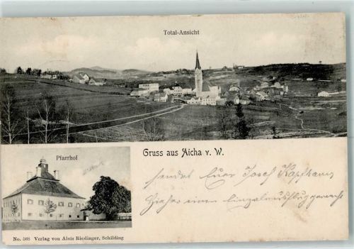 Aicha 1904 Pfarrhof AK