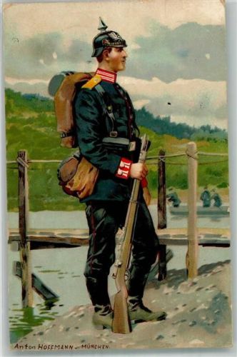 1912 Uniform Deutsche Armee Künstler Karte