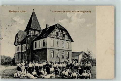 Hanerau-Hademarschen 1913 Landwirtschaftliche Haushaltungsschule Gruppenfoto