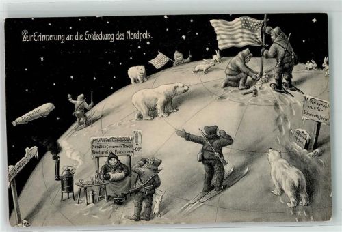 Erinnerung an die Entdeckung , Eisbär , Zeppelin , AK