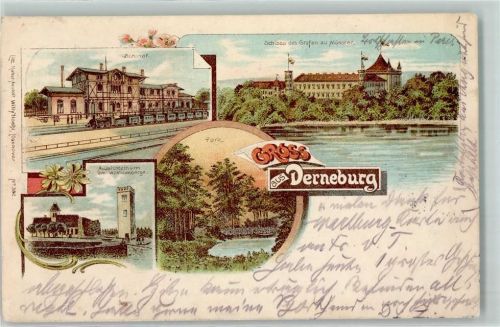 Derneburg 1898 Bahnhof Schloss des Grafen zu Münster Aussichtsturm am Wohldenberge Park