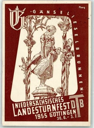 Göttingen 1955 Niedersächs. Landesturnfest 1955 Gänselieselbrunnen