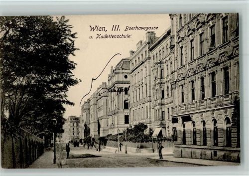 Wien 1910 Boerhavegasse u. Kadettenschule AK
