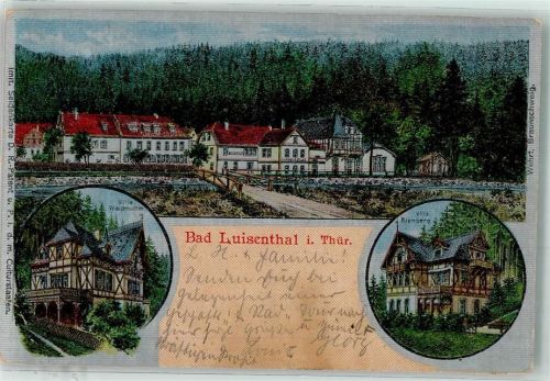 Arolsen 1902 Villa Waldmühle Villa Kienberg Bad Luisenthal Imit. Seidenkarte Patent