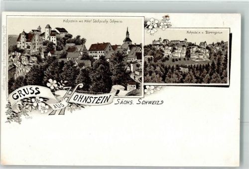 Hohnstein 1898 Hotel Sächsische Schweiz Bärengarten