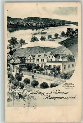 Winningen 1918 Gasthaus Zum Schwan Fritz Otto