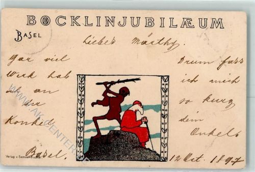 Basel 1897 Böcklin Jubiläum AK