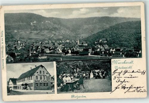 71540 W7157 Murrhardt 1904 - Gasthaus zur Sonne Post Postgarten