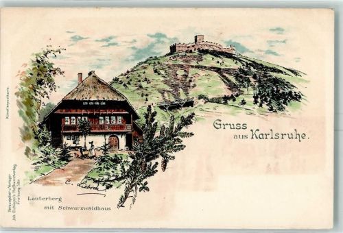 Karlsruhe 1899 Gruss aus Lauterberg Verlag Elchlepp