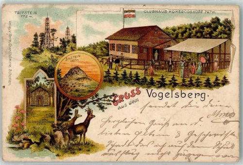 Schotten 1900 Clubhaus Hoherodskopf Ludwigsbrunnen Rehe Bilstein Taufstein