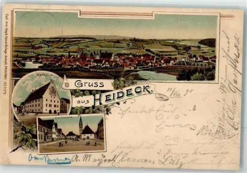 Heideck 1898 Rathaus Marktplatz