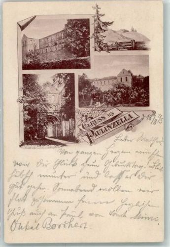 Paulinzella 1895 Klosterruine