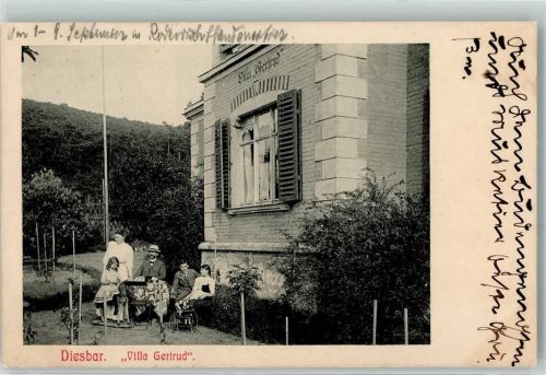 Diesbar-Seußlitz 1918 Villa Gertrud Familie Schaukelpferd Puppenwagen Kinderwagen