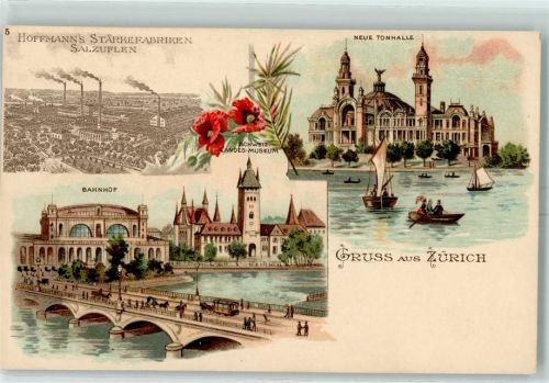 Zürich 1899 Gruss aus Serie Schweiz Nr. 5 AK Pferdestraßenbahn